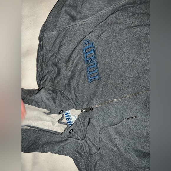M&M Grey Zip Up Hoodie Size xl - Picture 4 of 5